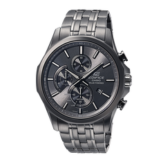 卡西欧手表 EDIFICE 艾迪斐斯经典复古风格 人造蓝宝石玻璃镜面 防水商务男表EFB-670S