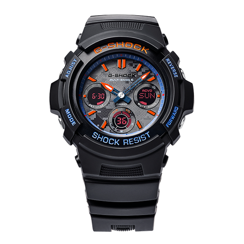 卡西欧手表 G-SHOCK  CITY BATTLE炫夜之战主题系列  防水防震运动表款AWG-M100SCT-1APRW