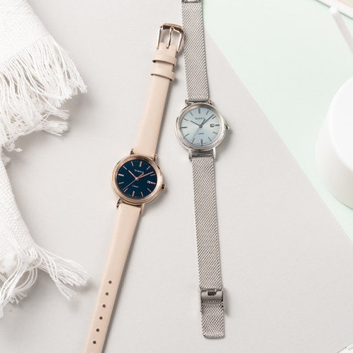 卡西欧手表 SHEEN  简约设计 配备可替换表带 太阳能动力 无反射涂层人造蓝宝石玻璃镜面  防水优雅女表SHS-D300