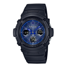 卡西欧手表 G-SHOCK “蓝色腰果花”硬碰硬主题系列  防震防水表款AWG-M100SBP-1APR