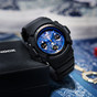 卡西欧手表 G-SHOCK  “蓝色腰果花”硬碰硬主题系列  防震防水表款AWG-M100SBP-1APR