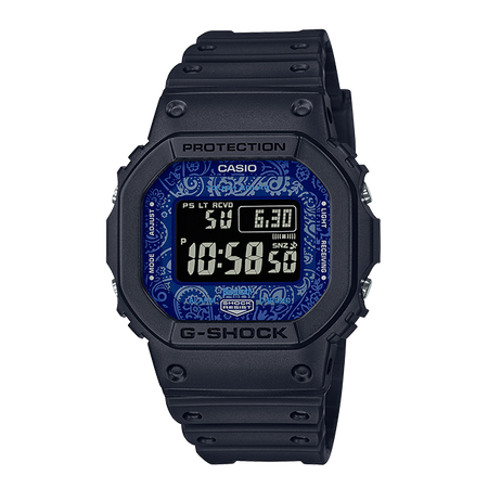 卡西欧手表 G-SHOCK “蓝色腰果花”硬碰硬主题系列  防震防水表款GW-B5600BP-1PR
