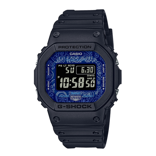 卡西欧手表 G-SHOCK  “蓝色腰果花”硬碰硬主题系列  防震防水表款GW-B5600BP-1PR