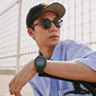 卡西欧手表 G-SHOCK  【明星同款】极简八边形表盘设计  双显轻薄表款 防水防震太阳能动力蓝牙连接运动男表GA-B2100