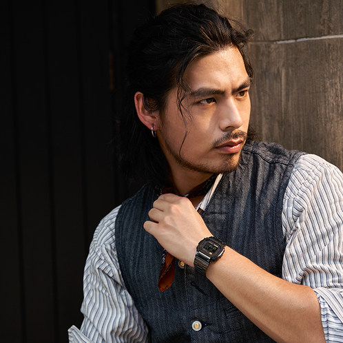 卡西欧手表 G-SHOCK  MR-G系列 “青墨"主题 日本山形工厂高端生产线 工匠技艺 防水防震六局电波太阳能动力男表MRG-B5000BA-1DR