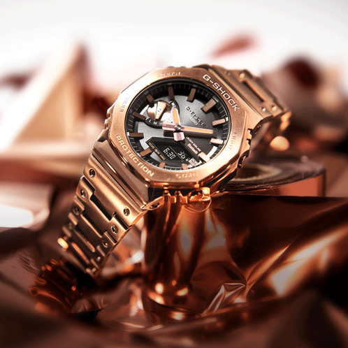 卡西欧手表 G-SHOCK  【明星同款】全金属系列 防水防震蓝牙连接运动表款GM-B2100
