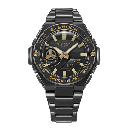 卡西欧手表 G-SHOCK “黄金时代”黑金系列 防水防震运动表款GST-B100GB/B400GB/B500BD