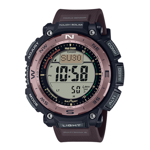 卡西欧手表 PRO TREK  专业登山防水六局电波太阳能动力运动男表PRW-3400