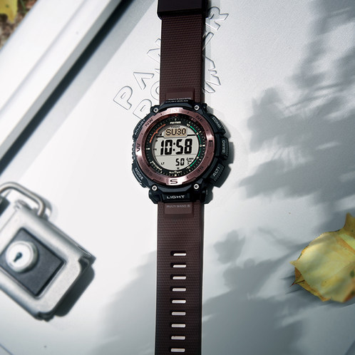 卡西欧手表 PRO TREK  专业登山防水六局电波太阳能动力运动男表PRW-3400