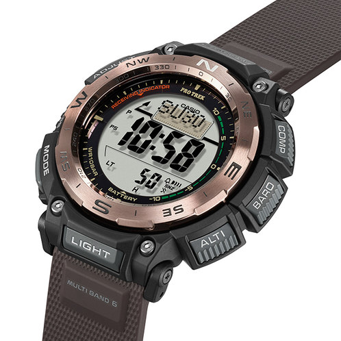 卡西欧手表 PRO TREK  专业登山防水六局电波太阳能动力运动男表PRW-3400
