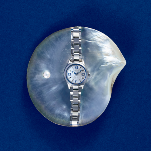 卡西欧手表 OCEANUS  海神系列日本山形工厂高端生产线 简约设计 白蝶贝材质表盘 人造蓝宝石玻璃镜面防水太阳能女表OCW-70PJ-7AJF
