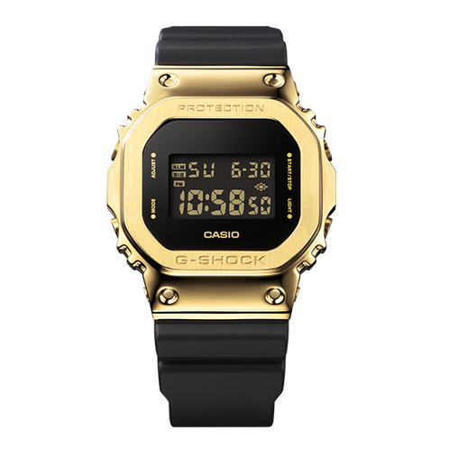 卡西欧手表 G-SHOCK  【明星同款】“黄金时代”新黑金系列 限量飞盘赠品 金属表盘 防水防震运动表款GM-5600G/GM-2100G
