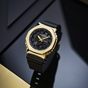 卡西欧手表 G-SHOCK  【明星同款】女性系列 “黄金时代”新黑金系列 金属表盘 防水防震运动表款GM-S5600GB/GM-S2100GB