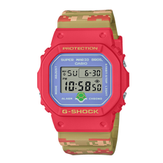 卡西欧手表 G-SHOCK 超级马力欧兄弟合作款 特殊背刻特殊背光灯  防水防震运动表款DW-5600SMB-4PR