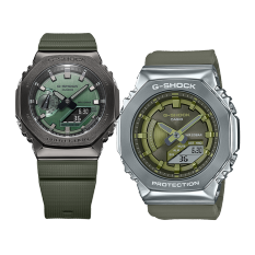 卡西欧手表 对表系列 八边形表框系列 防水防震运动对表GM-2100B-3APR&GM-S2100-3APR