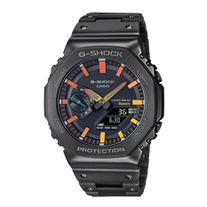 卡西欧手表 G-SHOCK 全金属系列 彩虹色点缀设计 防水防震蓝牙连接太阳能动力运动表GM-B2100PC/BPC