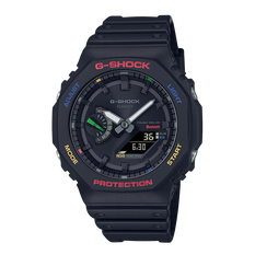 卡西欧手表 G-SHOCK 八边形表盘设计 双显轻薄表款 防水防震太阳能动力蓝牙连接运动表款GA-B2100FC-1APR