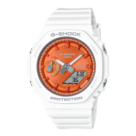 卡西欧手表 G-SHOCK "冬日璀璨"主题系列 表盘蝴蝶结字体设计 防水防震运动表款GA-110WS/GA-2100WS/GMA-S2100WS