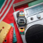卡西欧手表 G-SHOCK  "MIXTAPE"主题 复古风格 时尚拼接配色表带 防震防水运动表款DW-5610MT-1DR