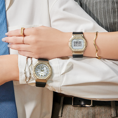 卡西欧手表 G-SHOCK  “Bell e Courbe”系列 金属表头 防水防震运动表款GM-S5600BC/GM-S2100BC