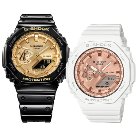 卡西欧手表 对表系列 八角形边框设计 防水防震运动表款GA-2100GB-1APR&GMA-S2100MD-7ADR
