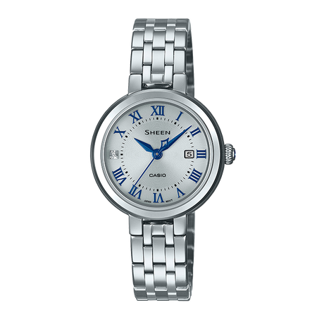 卡西欧手表 SHEEN 守护星系列 人造蓝宝石玻璃镜面太阳能动力 防水优雅女表SHS-4530