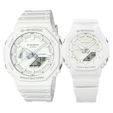 卡西欧手表 对表系列 大胆配色 时尚潮流 防水防震运动表款GA-2100-7A7PR&GMA-P2100-7APR