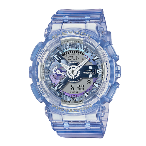 卡西欧手表 G-SHOCK  透明表款 防水防震运动女表GMA-S110VW