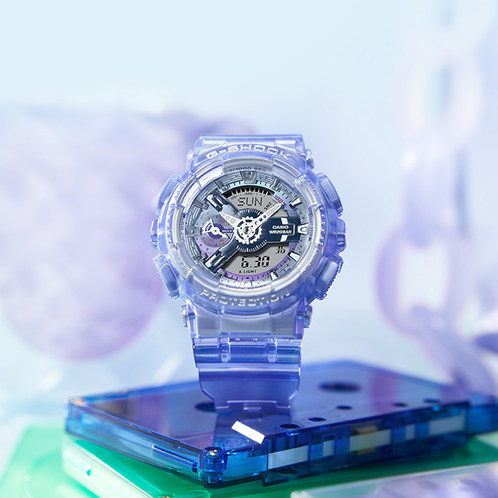 卡西欧手表 G-SHOCK  透明表款 防水防震运动女表GMA-S110VW