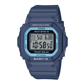 卡西欧手表 BABY-G 简约时尚 防水防震六局电波 太阳能动力运动表款BGD-5650