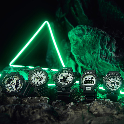卡西欧手表 G-SHOCK  HIDDEN GLOW系列 时尚风格 潮流设计 防水防震运动男表DW-6900HD/GA-110HD/GA-700HD/GA-2000HD/GA-2100HD