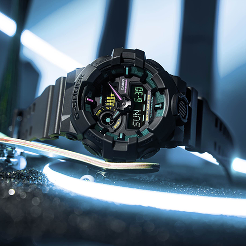 卡西欧手表 G-SHOCK  虚拟未来电子设计 多彩霓虹色调 防水防震运动表款GA-110MF/GA-B2100MF/GA-700MF/GA-100MF
