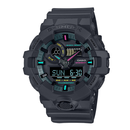卡西欧手表 G-SHOCK 虚拟未来电子设计 多彩霓虹色调 防水防震运动表款GA-110MF/GA-B2100MF/GA-700MF/GA-100MF