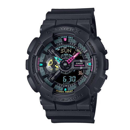 卡西欧手表 G-SHOCK  虚拟未来电子设计 多彩霓虹色调 防水防震运动表款GA-110MF/GA-B2100MF/GA-700MF/GA-100MF