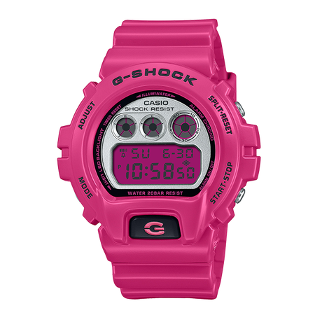 卡西欧手表 G-SHOCK crazy colors彩色系列 25周年复刻版 防水防震运动表款DW-6900RCS