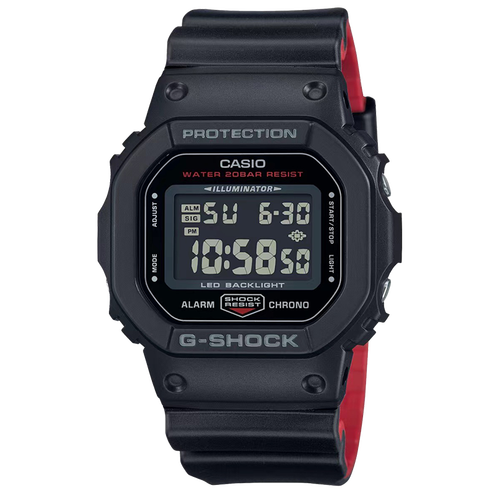 卡西欧手表 G-SHOCK  双色成型表带经典原型配色运动防水手表DW-5600UHR/GA-110HR/GA-400HR
