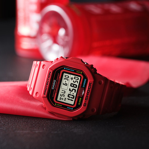 卡西欧手表 G-SHOCK  夏日配色 防水防震运动表款DW-5600EP