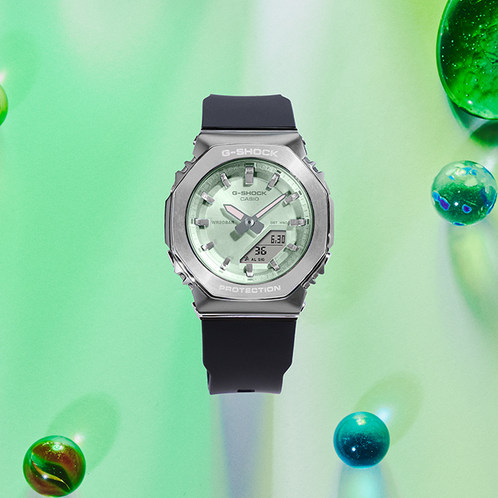 卡西欧手表 G-SHOCK  金属彩色表盘 防水防震运动表款GM-S2110