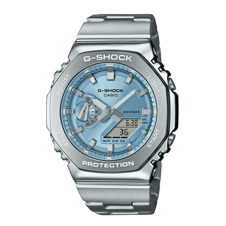 卡西欧手表 G-SHOCK 八边形表框设计 金属表头 防水防震时尚运动GM-2110D