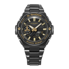 卡西欧手表 G-SHOCK “黄金时代”黑金系列 防水防震运动表款GST-B100GB/B400GB/B500BD