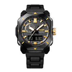 卡西欧手表 PRO TREK 50周年系列 "ZERO TO ONE"主题 特殊背刻 防水太阳能动力六局电波运动男表PRW-6900ZE-1PR