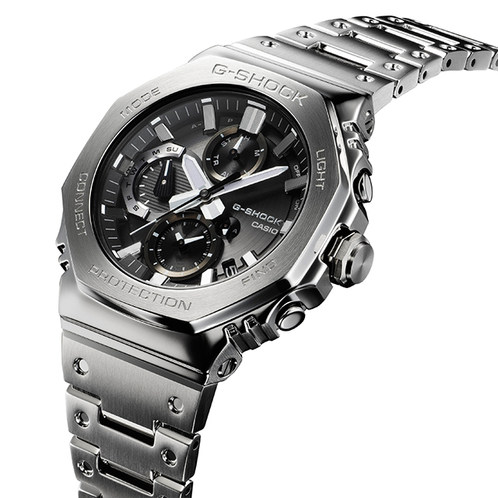 卡西欧手表 G-SHOCK  全金属指针八角 防水防震蓝牙连接表款GMC-B2100