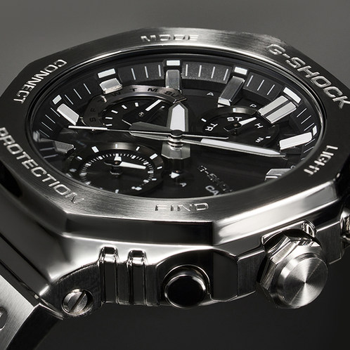 卡西欧手表 G-SHOCK  全金属指针八角 防水防震蓝牙连接表款GMC-B2100