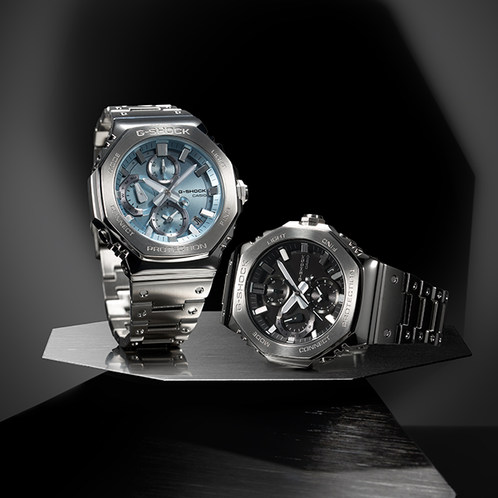 卡西欧手表 G-SHOCK  全金属指针八角 防水防震蓝牙连接表款GMC-B2100