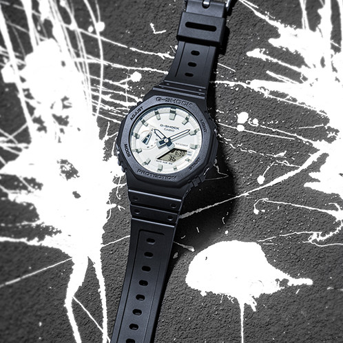 卡西欧手表 G-SHOCK  BLACK AND BRILLIANT WHITE系列 防震防水潮流表款GA-100WD/GA-110WD/GA-2100WD/GA-700WD