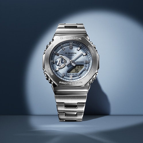 卡西欧手表 G-SHOCK  八边形表框设计 金属表头 防水防震时尚运动GM-2110D