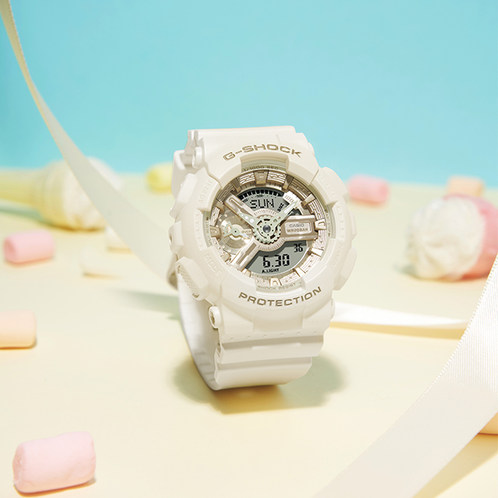 卡西欧手表 G-SHOCK  时尚潮流 防水防震运动女表GMA-S110ST-7APR