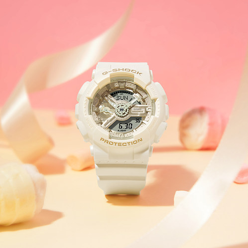 卡西欧手表 G-SHOCK  时尚潮流 防水防震运动女表GMA-S110ST-7APR