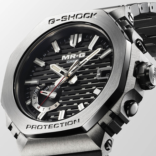 卡西欧手表 G-SHOCK  MR-G系列 山形工厂高端生产线 工匠技艺 防水防震六局电波蓝牙连接太阳能动力男表MRG-B2100D-1ADR