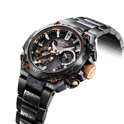 卡西欧手表 G-SHOCK  MR-G系列 “燦”山形工厂高端生产线 工匠技艺 防水防震六局电波蓝牙连接太阳能动力男表MRG-B2000JS-1ADR